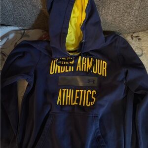 Under Armour Blue and Yellow ColdGear Hoodie